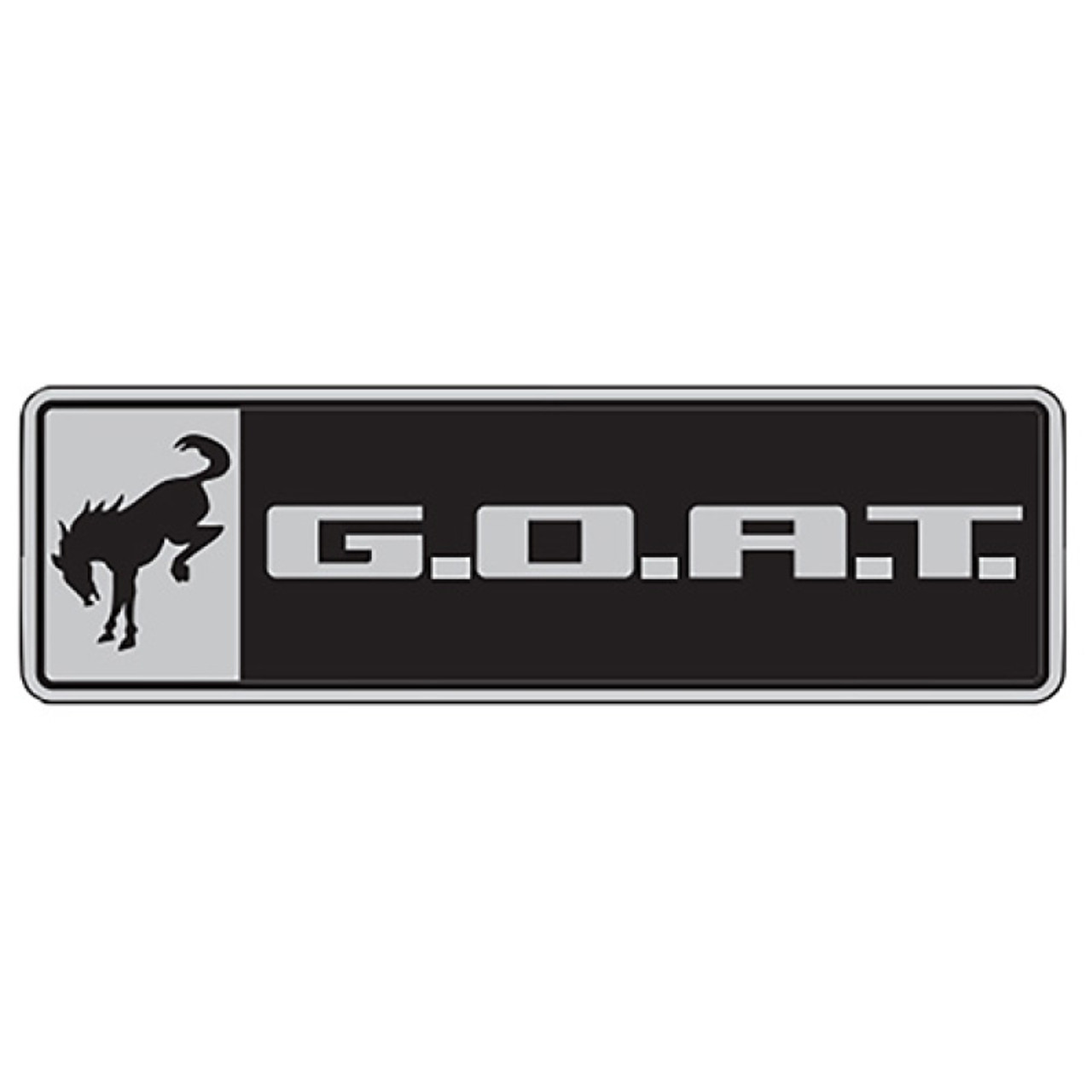 Ford Racing Bronco/Bronco Sport G.O.A.T. Badge - Black/Chrome - M-1447-GOAT User 1
