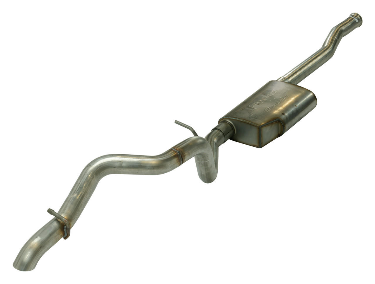 Pypes Performance Exhaust Cat Back Exhaust System 18-Pres Jeep JL 4 Door High Ground Clearance Single Rear Exit Incl 2.5 in Intmd And Tail Pipe/Street Pro Muffler/Hardware Tip Not Incl Natural Finish 304 StainlessSteel Pypes Exhaust