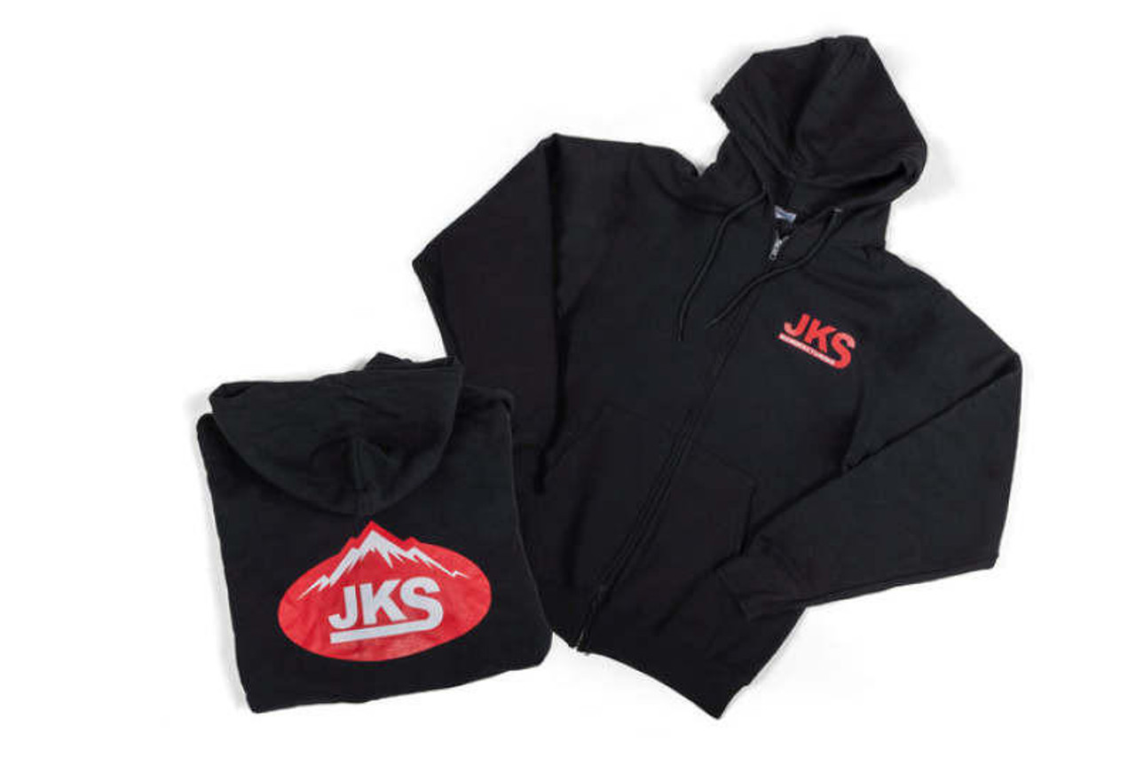 JKS Manufacturing Zippered Black Hoodie - 3XL - JKSAPP140BLK3XL
