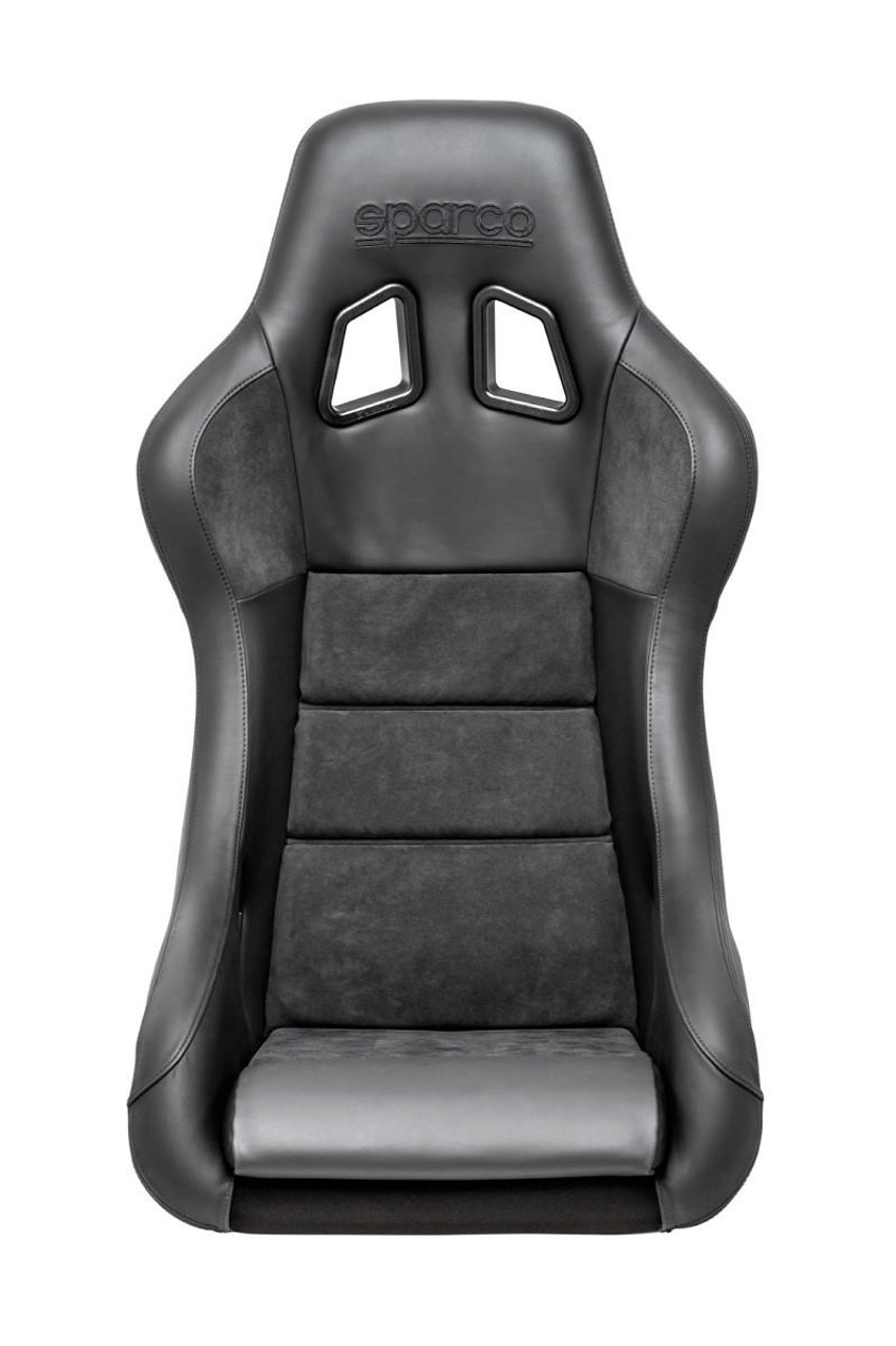 Sparco Seat QRT Performance Leather/Alcantara Black Must Use Side Mount 600QRT - 008012RPNR