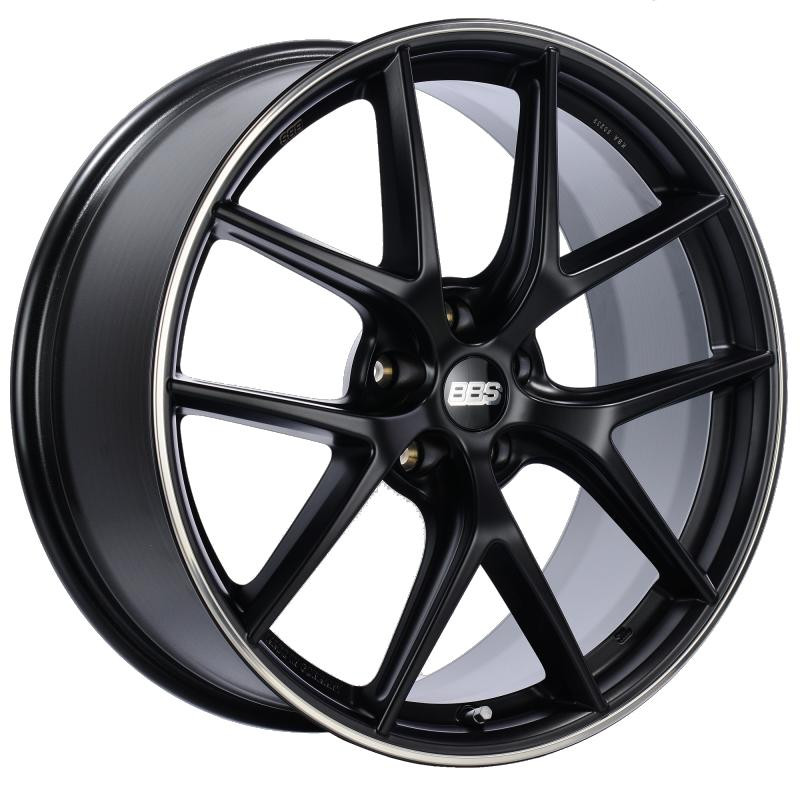 BBS CI-R 20x8.5 5x114.3 ET40 Satin Black Polished Rim Protector Wheel -82mm PFS/Clip Required - CI0104BPO