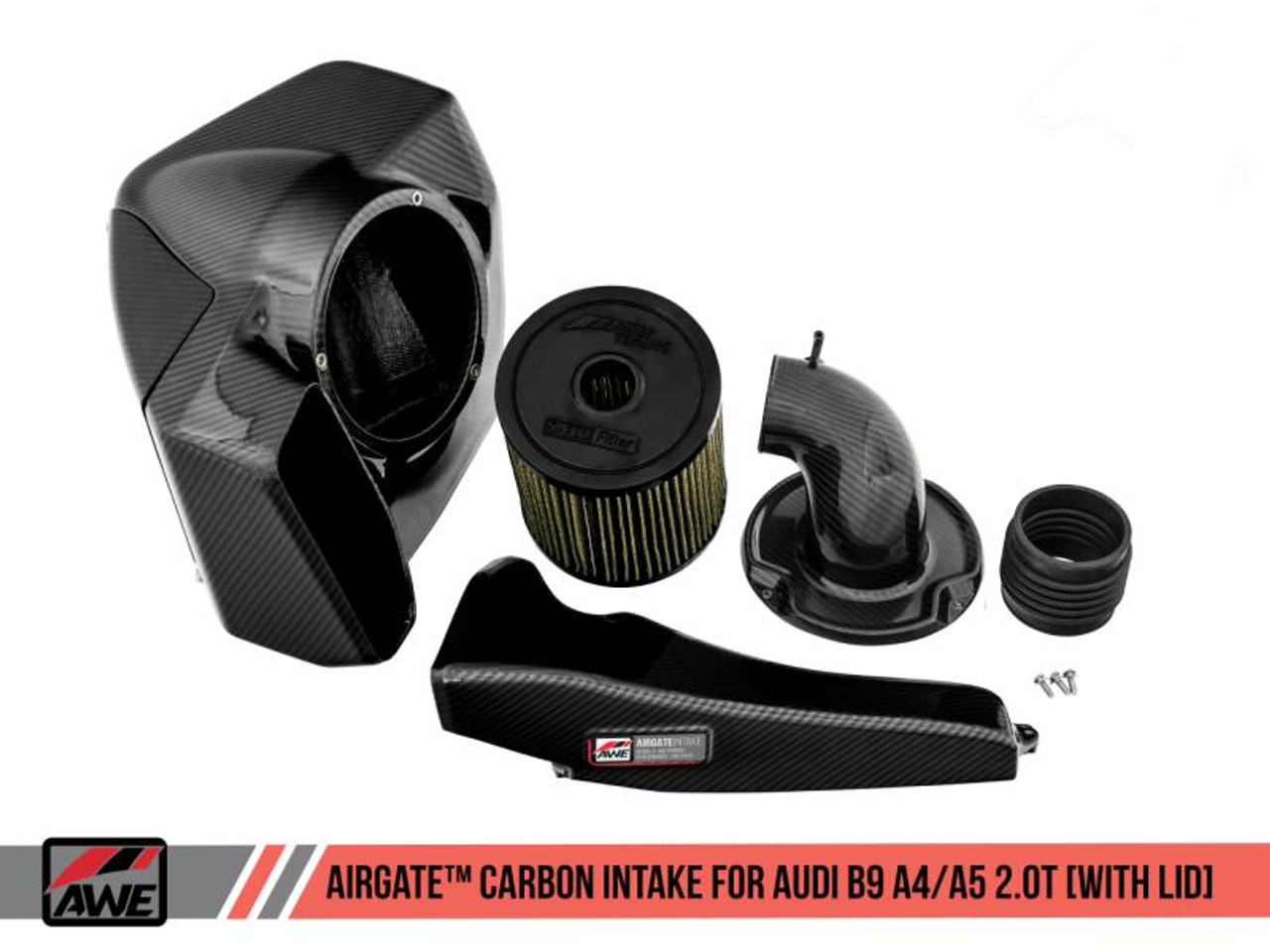 Awe Tuning AWE Tuning Audi B9 A4/A5 2.0T Quattro Carbon Fiber AirGate Intake w/ Lid - 2660-15028