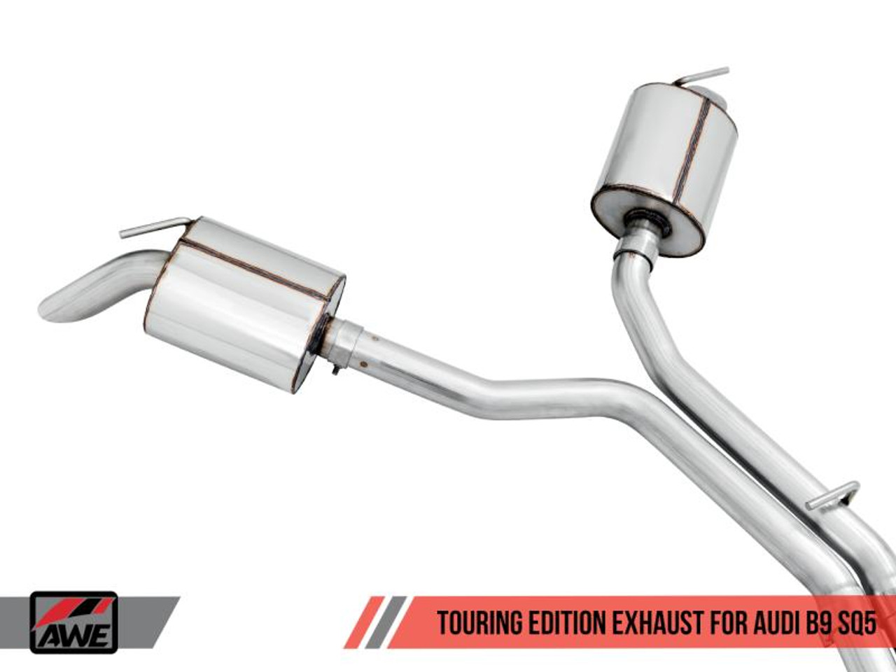 Awe Tuning AWE Tuning Audi B9 SQ5 Resonated Touring Edition Cat-Back Exhaust - No Tips Turn Downs - 3015-31016