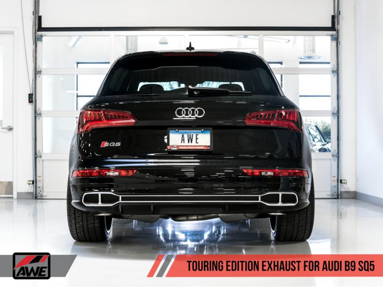 Awe Tuning AWE Tuning Audi B9 SQ5 Resonated Touring Edition Cat-Back Exhaust - No Tips Turn Downs - 3015-31016