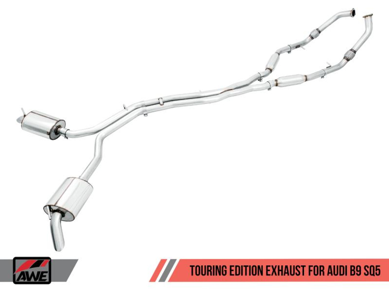 Awe Tuning AWE Tuning Audi B9 SQ5 Non-Resonated Touring Edition Cat-Back Exhaust - No Tips Turn Downs - 3020-31022