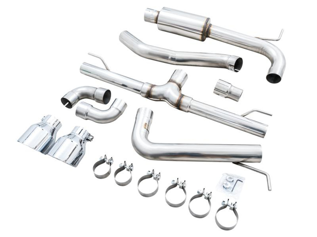 Awe Tuning AWE 2022 VW GTI MK8 Track Edition Exhaust - Chrome Silver Tips - 3020-32658