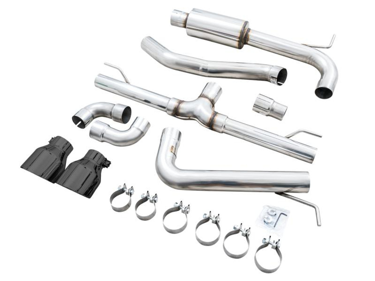 Awe Tuning AWE 2022 VW GTI MK8 Track Edition Exhaust - Diamond Black Tips - 3020-33658