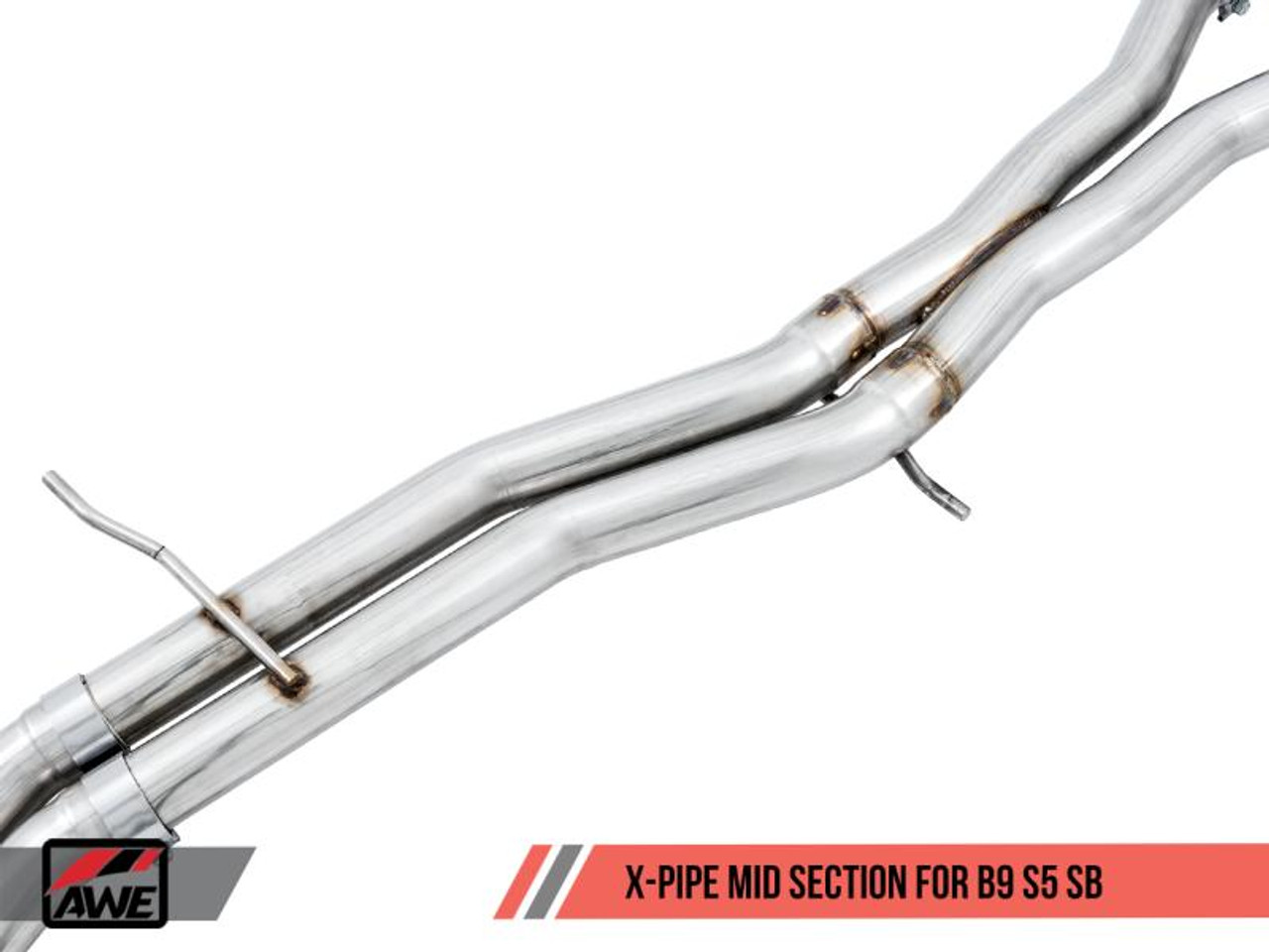 Awe Tuning AWE Tuning Audi B9 S5 Sportback Touring Edition Exhaust - Non-Resonated Silver 102mm Tips - 3020-42056