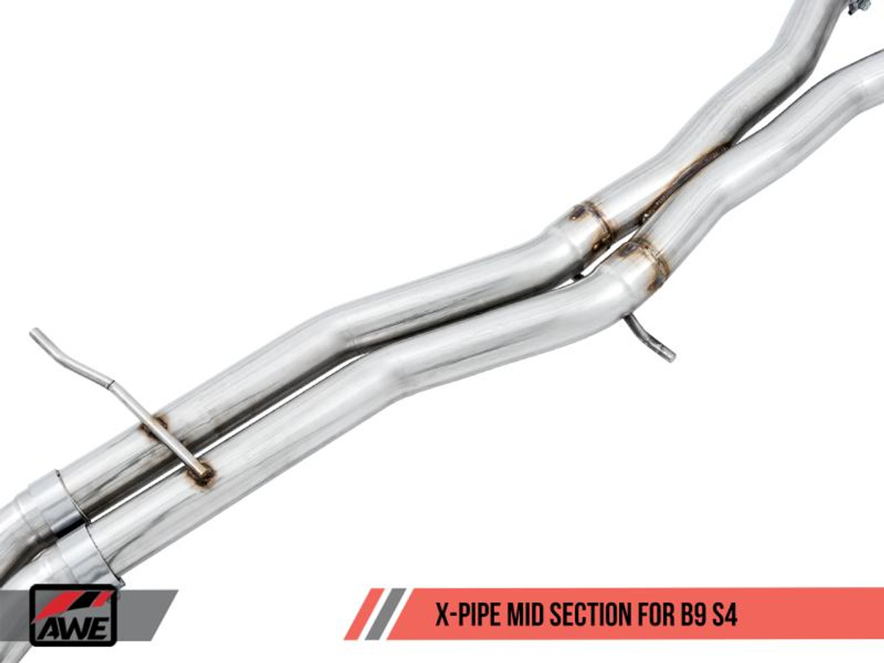 Awe Tuning AWE Tuning Audi B9 S4 SwitchPath Exhaust - Non-Resonated Silver 102mm Tips - 3025-42030