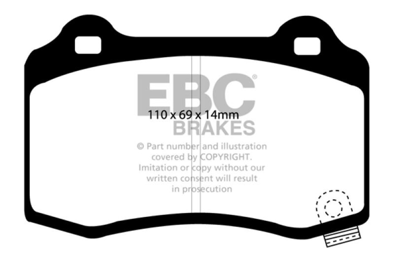 EBC EBC 15 Cadillac CTS 3.6 Twin Turbo Redstuff Rear Brake Pads - DP31788C