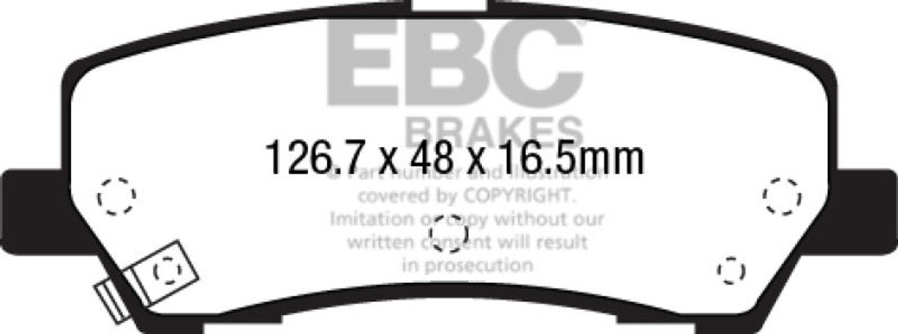 EBC EBC 15 Ford Mustang 2.3 Turbo Redstuff Rear Brake Pads - DP33041C