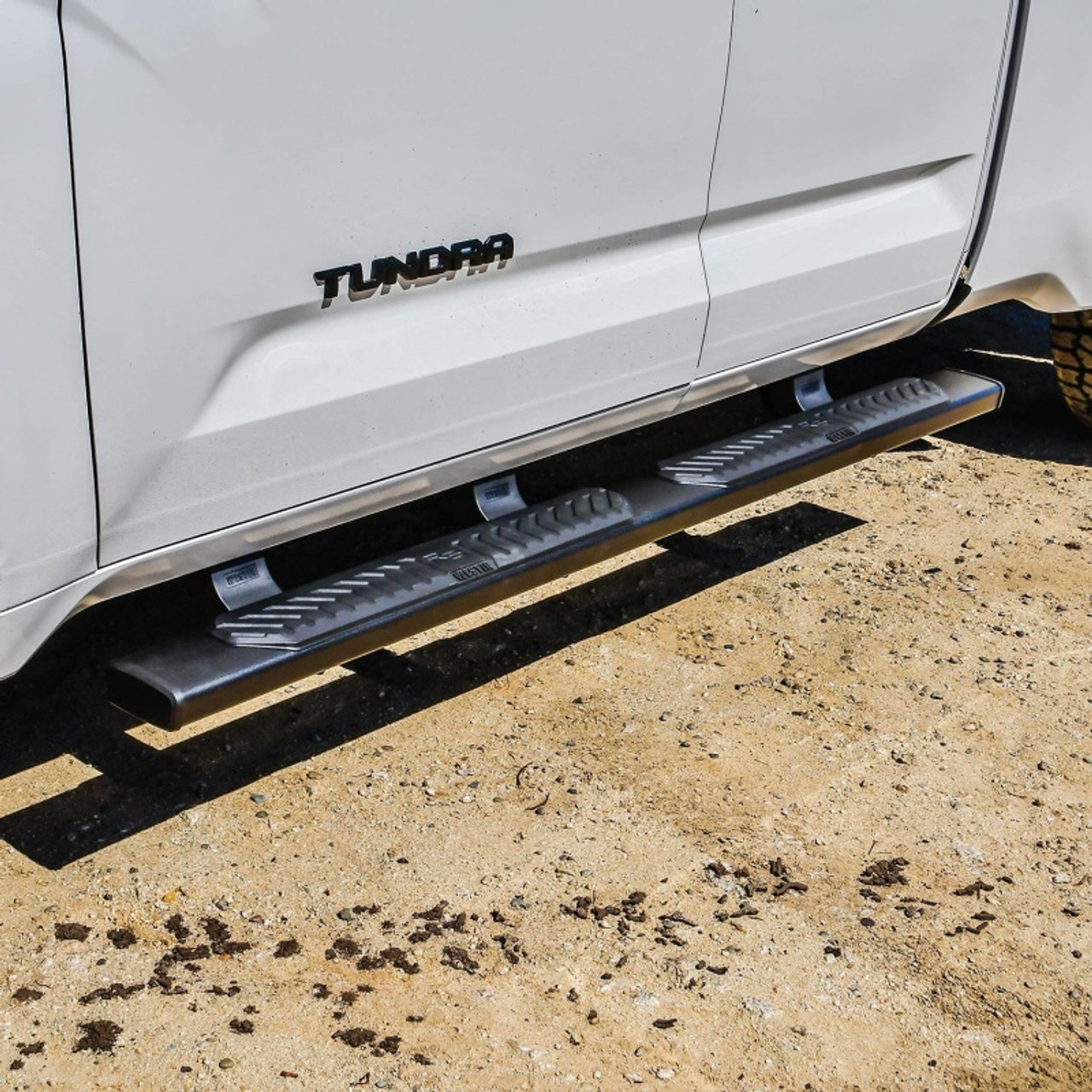 Westin 2022 Toyota Tundra Dbl Cab & Crew Max R5 Nerf Step Bars - Textured Black - 28-51335 Photo - Mounted