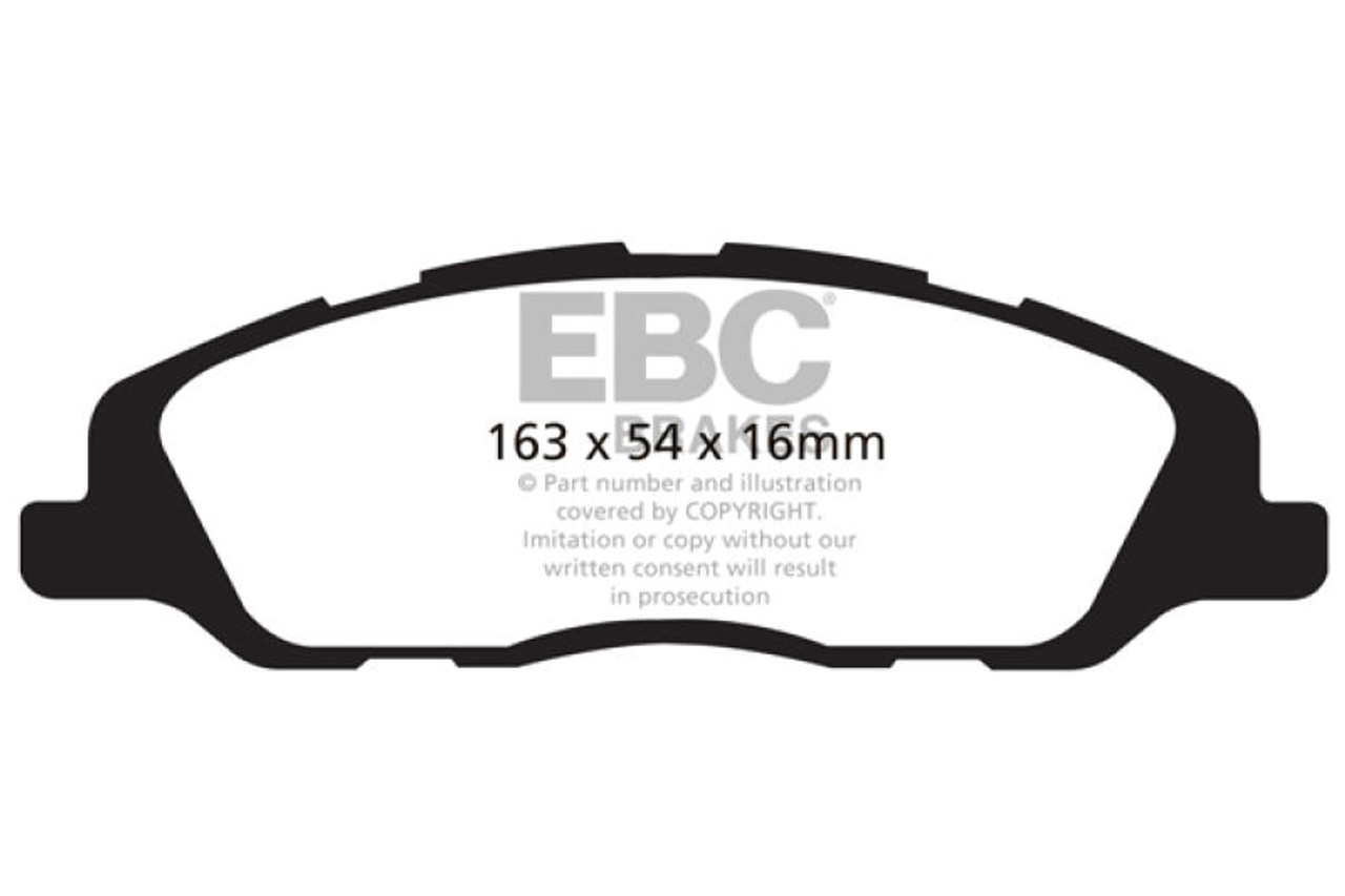 EBC EBC 13-14 Ford Mustang 3.7 A/TPerformance Pkg Yellowstuff Front Brake Pads - DP41868R