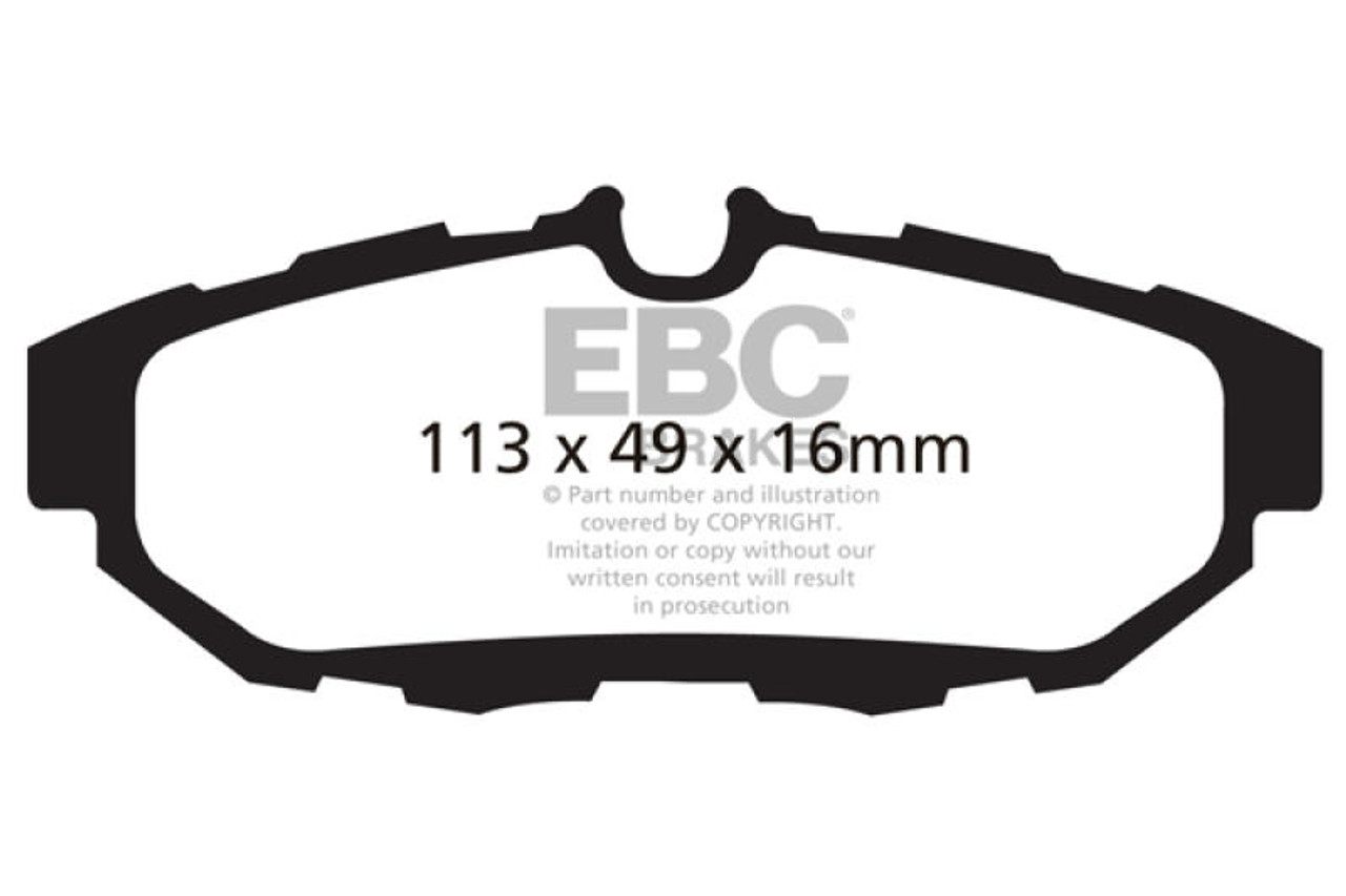 EBC EBC 10-14 Ford Mustang 3.7 Yellowstuff Rear Brake Pads - DP41870R