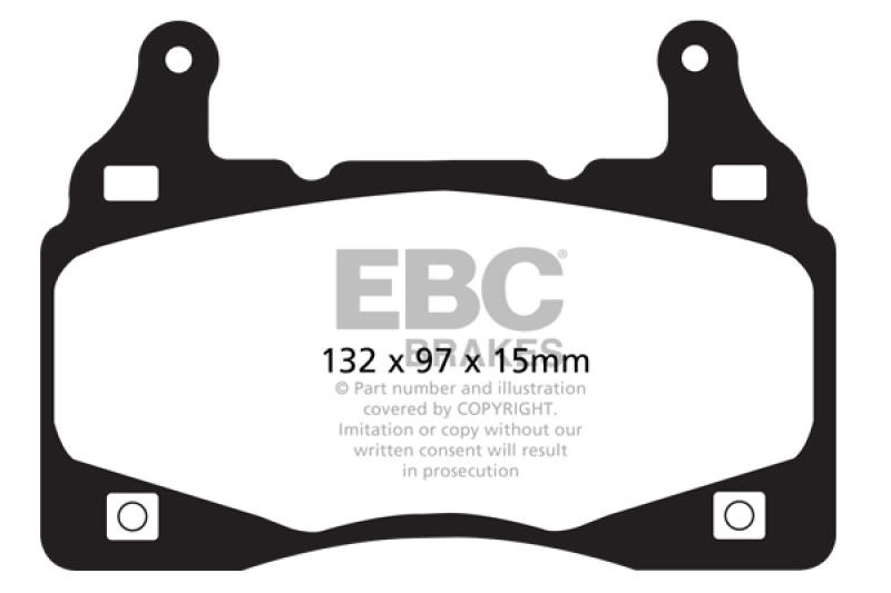 EBC EBC 11-15 Chevrolet Camaro 5th Gen 6.2 Yellowstuff Front Brake Pads - DP41895R
