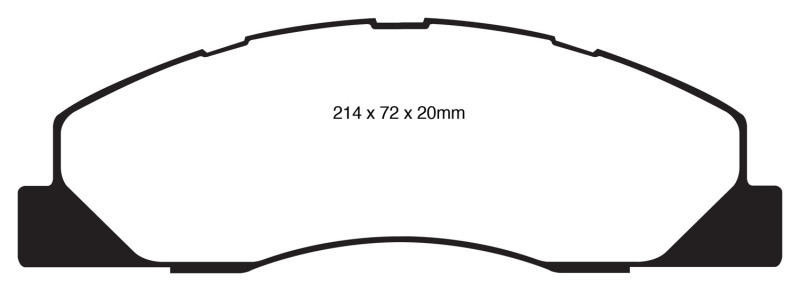 EBC EBC 09-11 Dodge Ram 2500 Pick-up 5.7 2WD/4WD Yellowstuff Front Brake Pads - DP41847R
