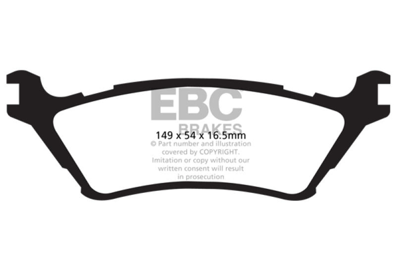 EBC EBC 15 Ford F150 2.7 Twin Turbo 2WD Yellowstuff Rear Brake Pads - DP41891R