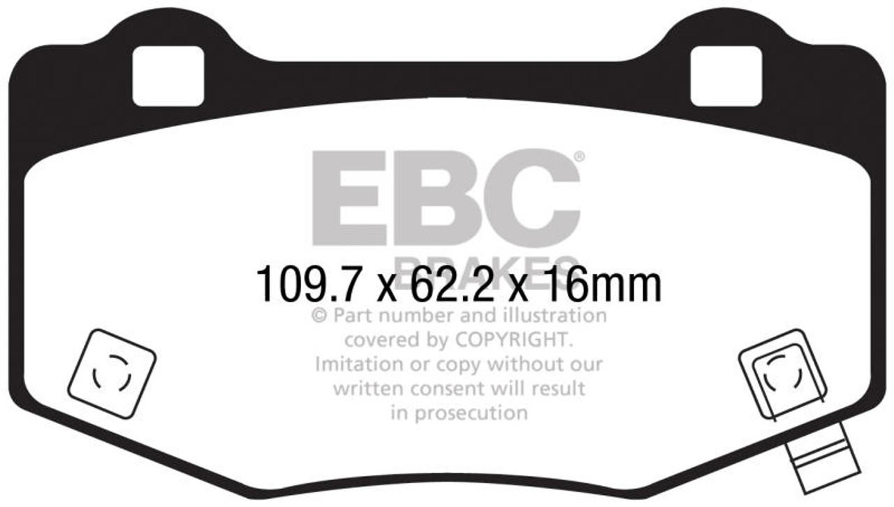 EBC EBC 15-17 Ford Mustang Shelby GT350/GT350R Yellowstuff Rear Brake Pads - DP43056R