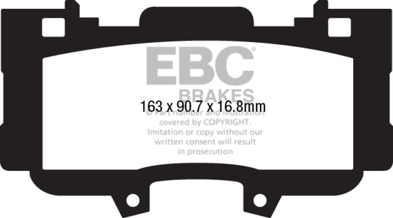EBC EBC 15 Ford Mustang 2.3 Turbo Performance Pkg Yellowstuff Front Brake Pads - DP43042R