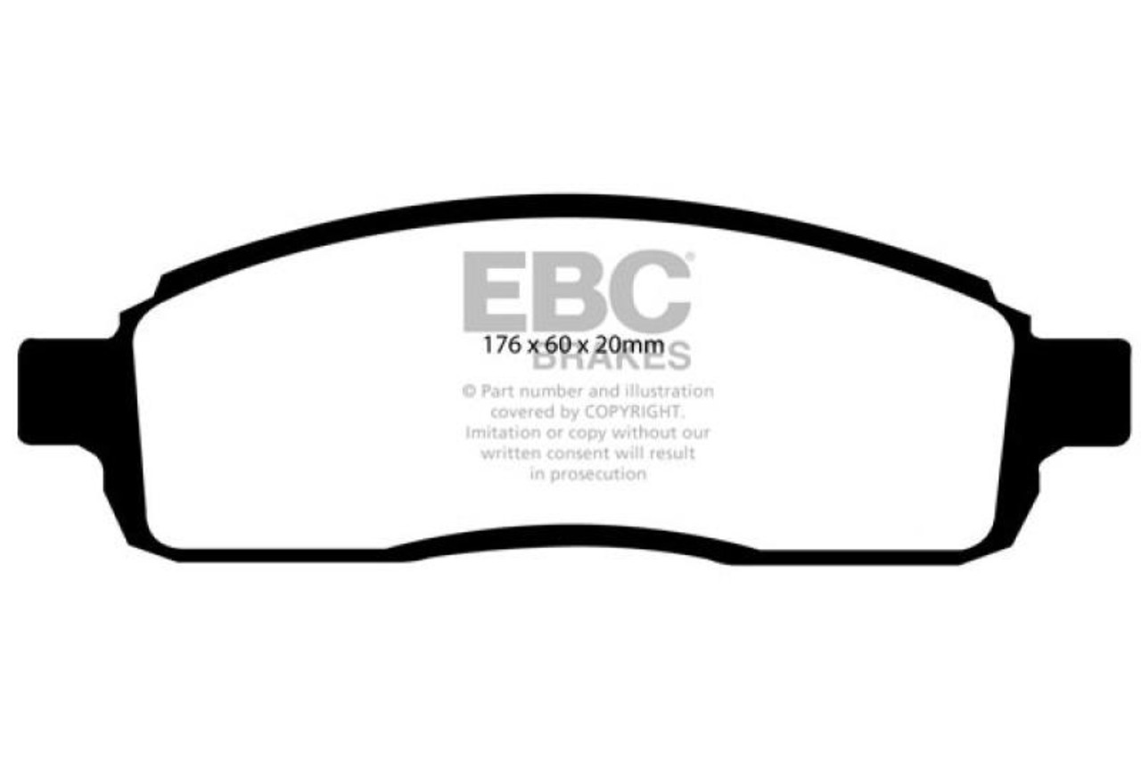 EBC EBC 04 Ford F150 4.2 2WD 6 Lug Greenstuff Front Brake Pads - DP61696/2