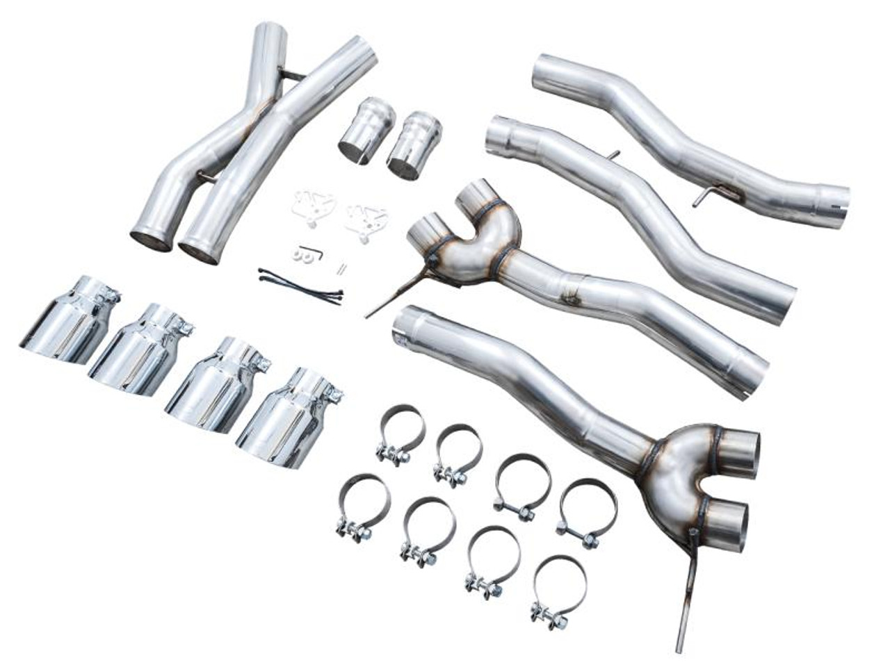 Awe Tuning AWE Track Edition Catback Exhaust for BMW G8X M3/M4 - Chrome Silver Tips - 3020-43482