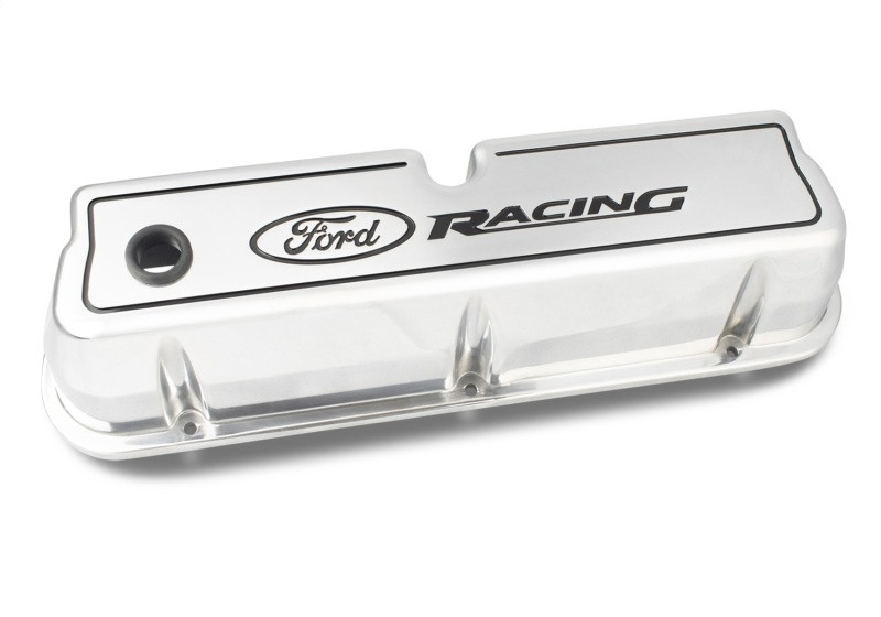 Ford Racing Logo Die-Cast Black Valve Covers Polished - 302-001 Photo - Unmounted
