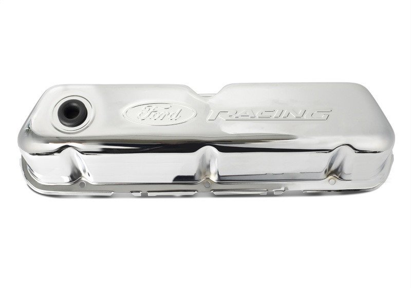 Ford Racing Embosses Logo Stamped Steel Valve Cover Chrome - 302-070 Photo - Unmounted
