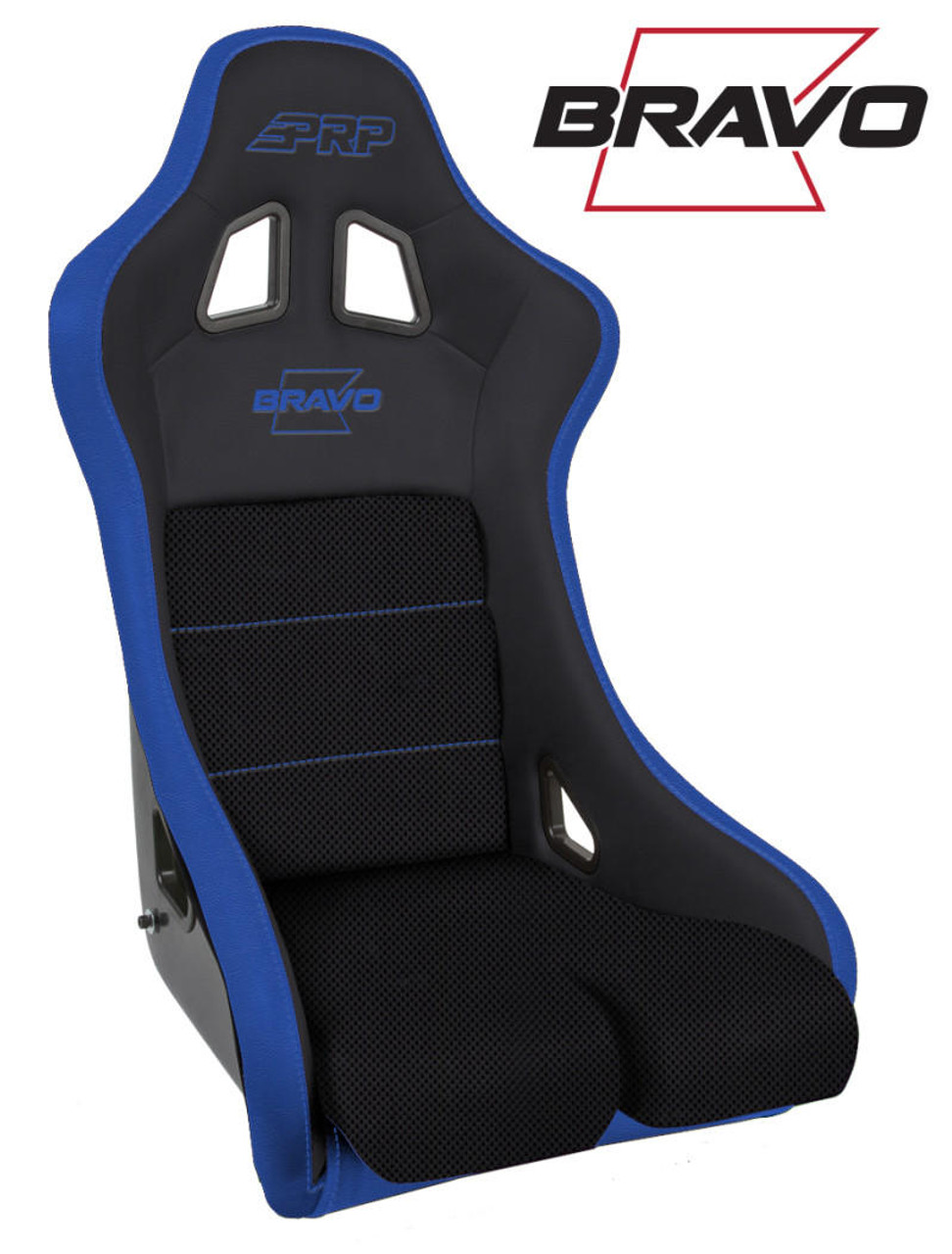 PRP Seats PRP Bravo Composite Seat- Black/Blue PRP Blue Outline/Bravo Blue- Blue Stitching - A4502-V