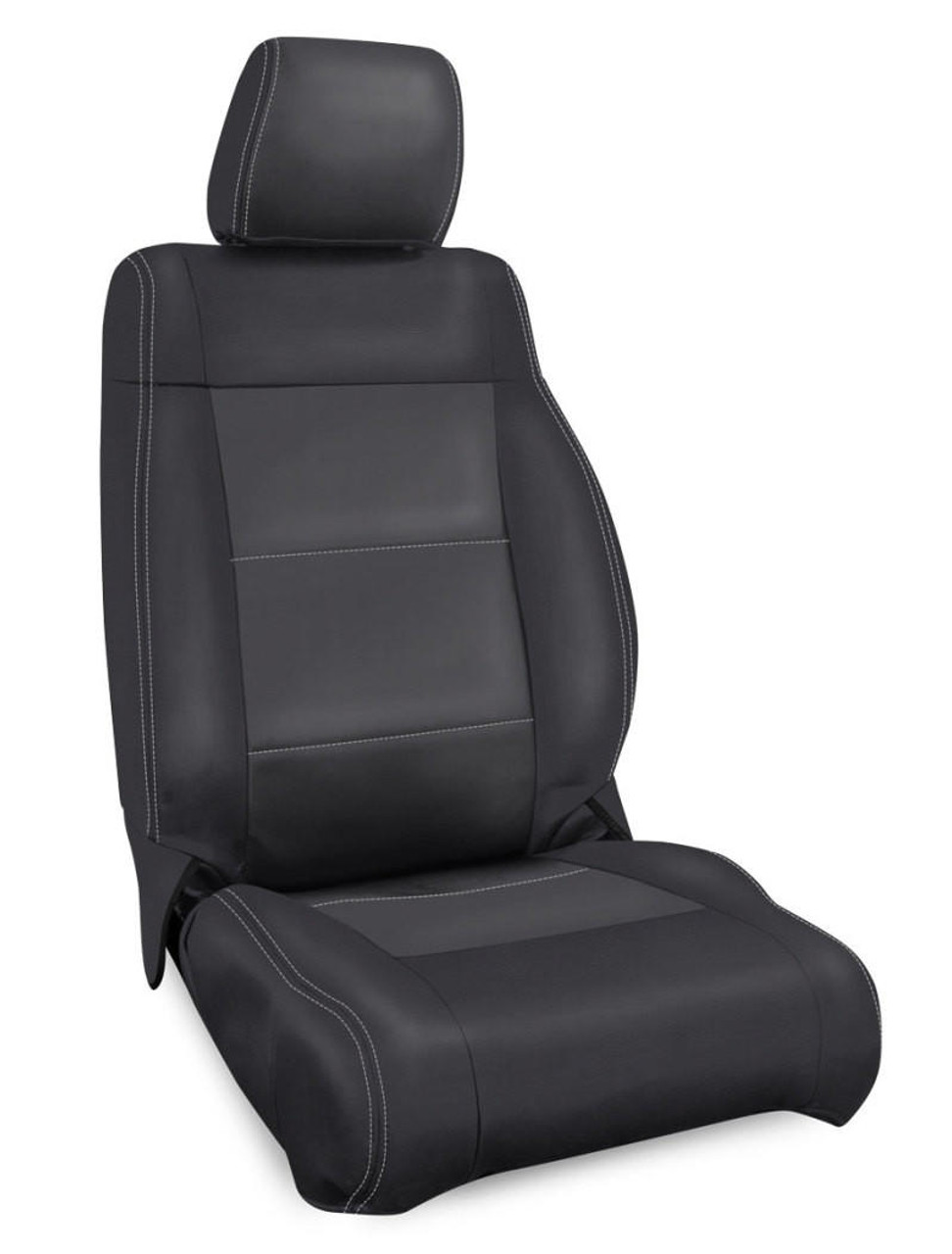 PRP Seats PRP 07-10 Jeep Wrangler JK Front Seat Covers/2 door or 4 door Pair - Black/Grey - B016-03