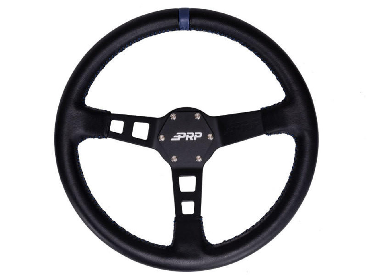 PRP Seats PRP Deep Dish Leather Steering Wheel- Blue - G111