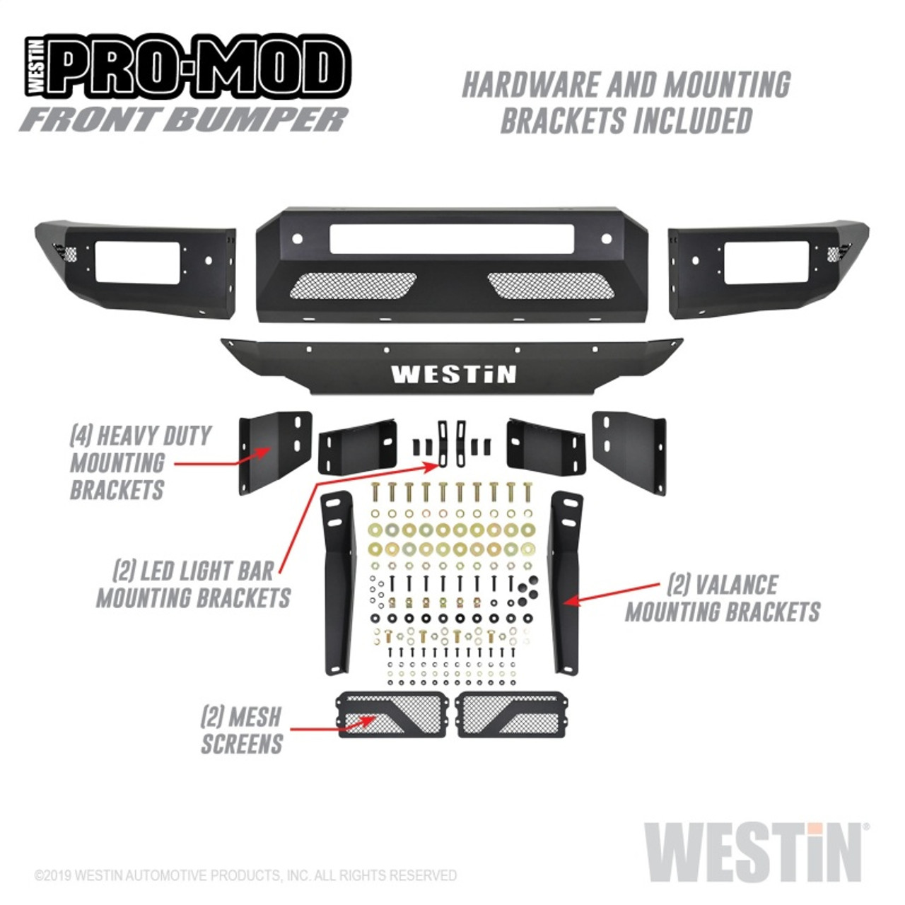 Westin 19-21 Ford Ranger Pro-Mod Front Bumper - Tex. Blk - 58-41085 Photo - Unmounted