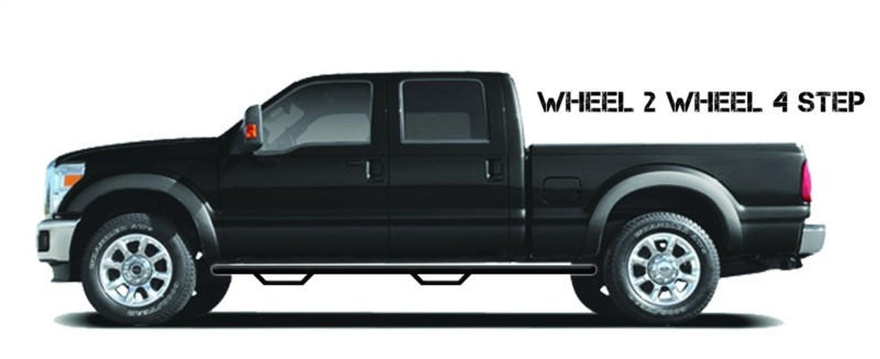 N-Fab Nerf Step 96-98 Chevy-GMC 1500/2500 Ext Cab 3 Door 6.5ft Bed - Gloss Black - W2W - 3in - C88893D
