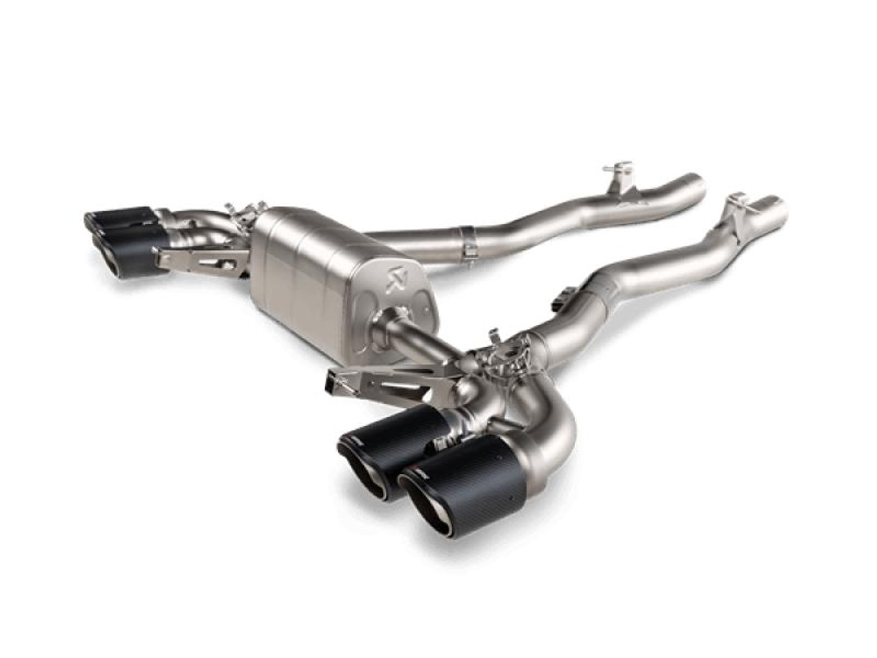 Akrapovic 2020 BMW M8/M8 Competition F91/F92 w/OPF/GPF Slip-On Line Titanium w/Carbon Tips - S-BM/T/22H