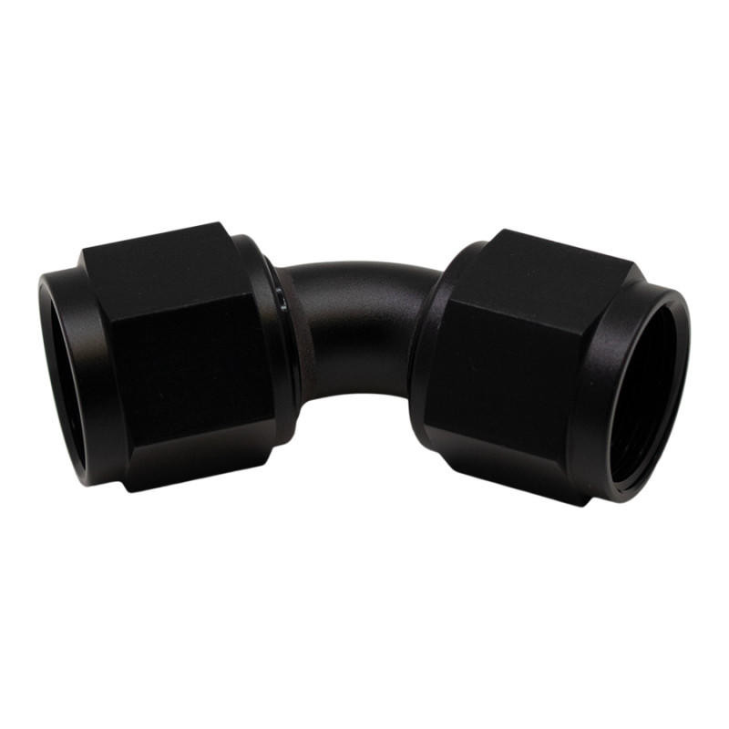DeatschWerks 10AN Flare Female Swivel 45-Degree to 10AN Flare Female Swivel - Anodized Matte Black - 6-02-0214-B