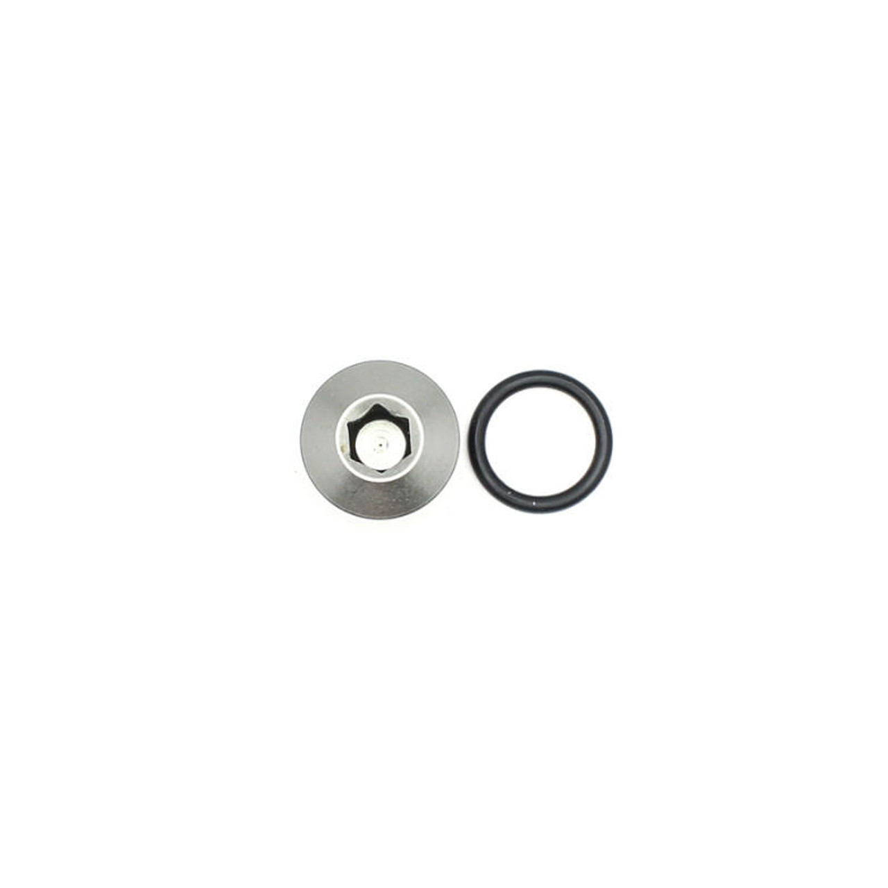DeatschWerks 6AN ORB Male Plug Low Profile Internal Allen/Hex Incl O-Ring - Anodized Matte Black - 6-02-0717-B