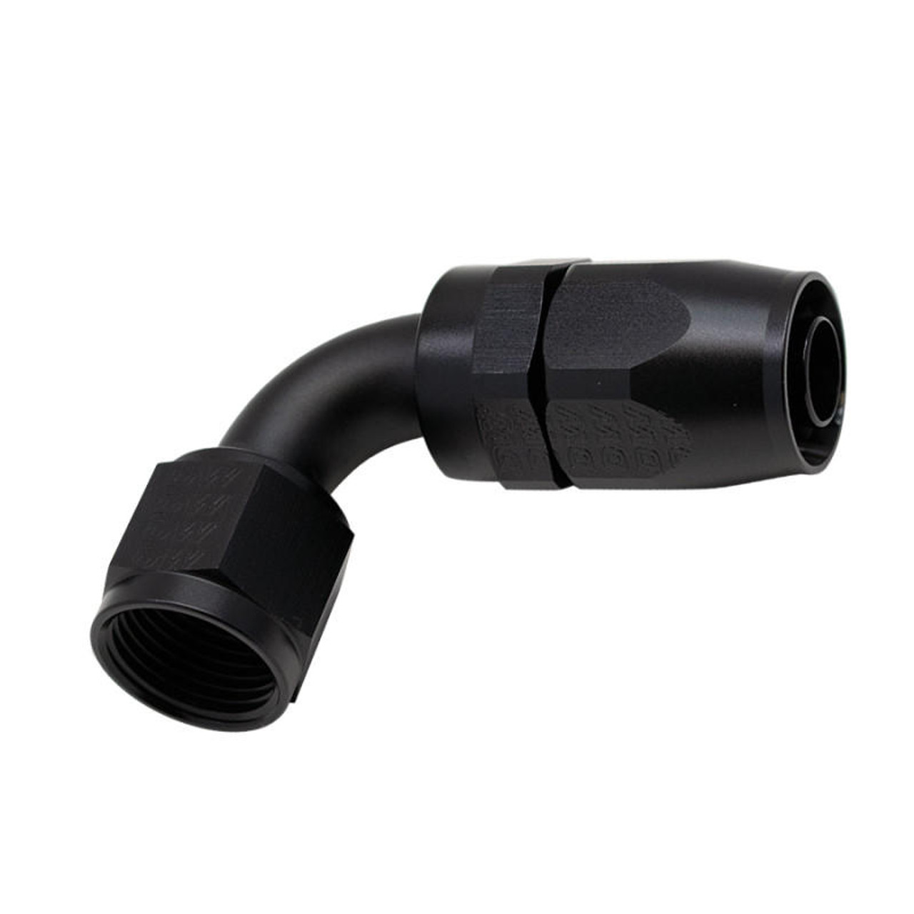 DeatschWerks 10AN Female Swivel 90-Degree Hose End CPE - Anodized Matte Black - 6-02-0811-B