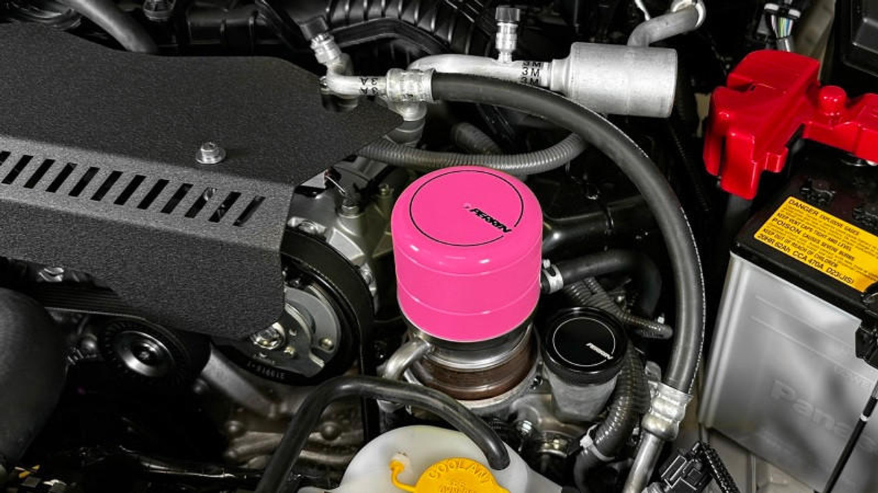 Perrin Performance Perrin 2015 Subaru WRX/STI Oil Filter Cover - Hyper Pink - PSP-ENG-716HP