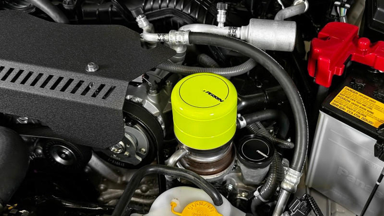 Perrin Performance Perrin 2015 Subaru WRX/STI Oil Filter Cover - Neon Yellow - PSP-ENG-716NY