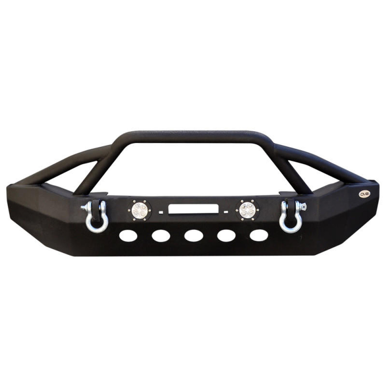  DV8 Offroad 07-18 Jeep Wrangler JK/JL FS-8 Mid Length Steel Front Bumper w/ LED Lights - FBSHTB-08 