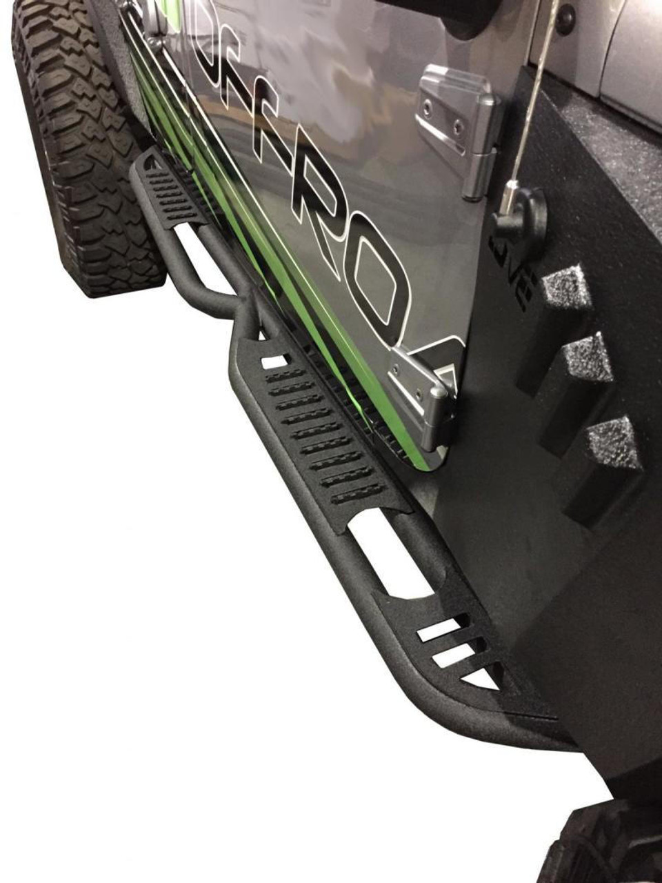  DV8 Offroad 07-18 Jeep Wrangler JK Rock Slider Steps (4 Door Only) - SRSOTB-06 