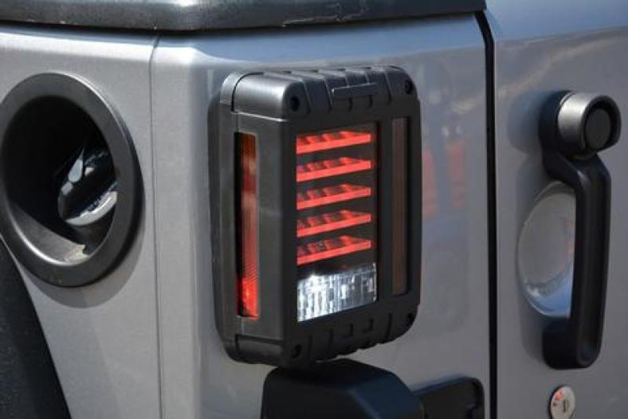  DV8 Offroad 07-18 Jeep Wrangler JK Horizontal LED Tail Light - TLJK-01 