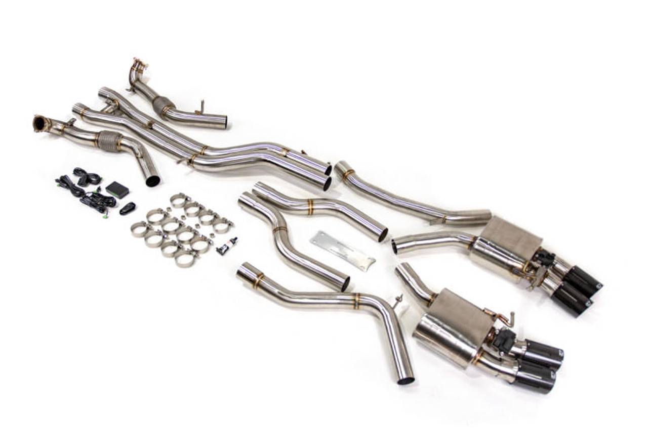 Vivid Racing VR Performance Audi S4/S5/B9 Stainless Valvetronic Exhaust System with Carbon Tips - VR-S4S5B9-170S 