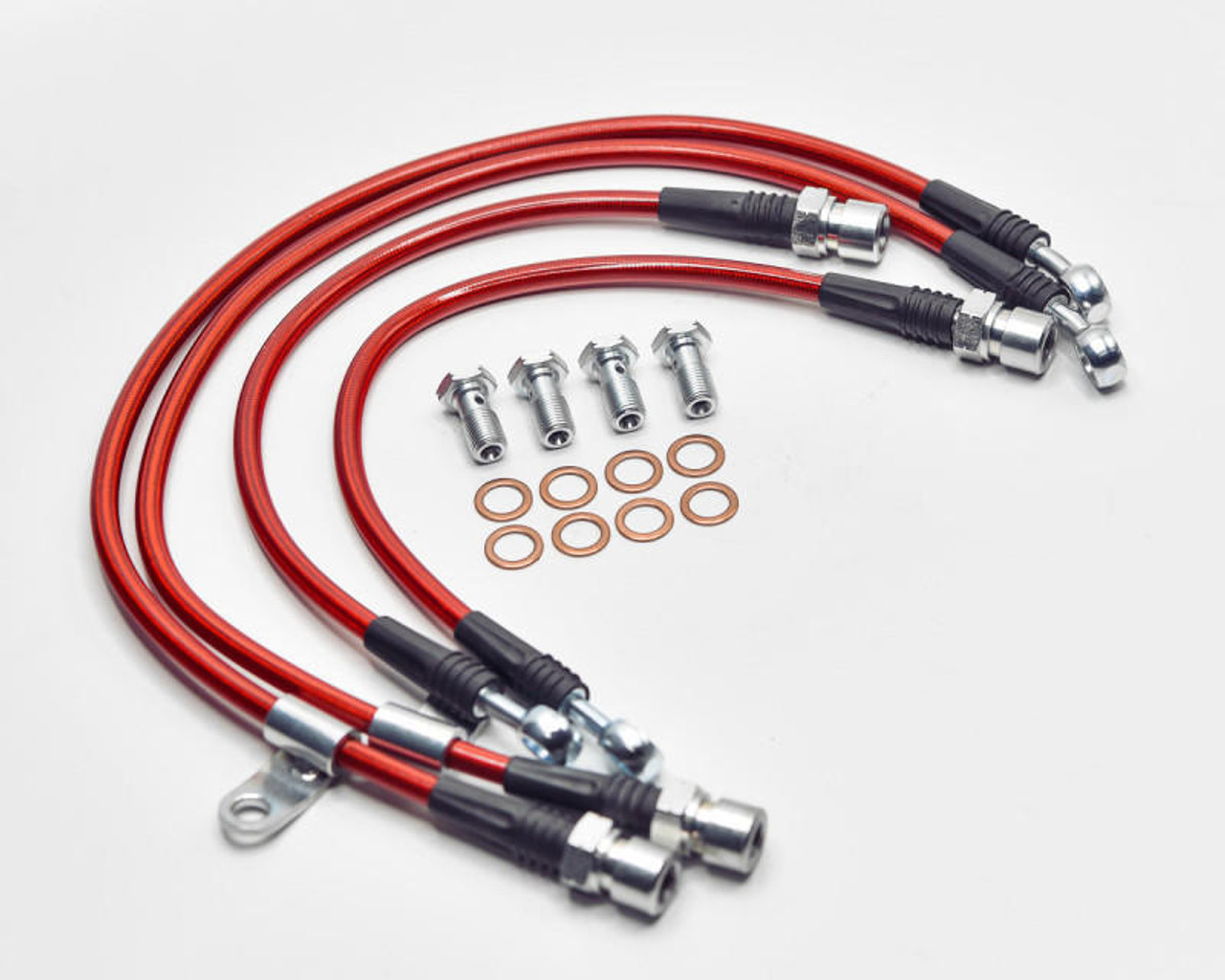 Vivid Racing VR Performance Tesla Model 3 Front and Rear Steel Braided Brake Lines - VR-TSLA3-400 