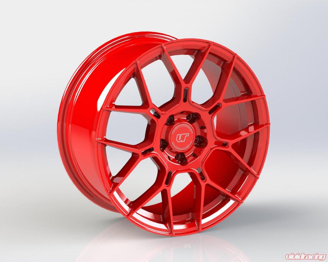 Vivid Racing VR Forged D09 Wheel Package Subaru WRX STI 18x9.5 Gloss Red - VRF-D09-STI-GRD 