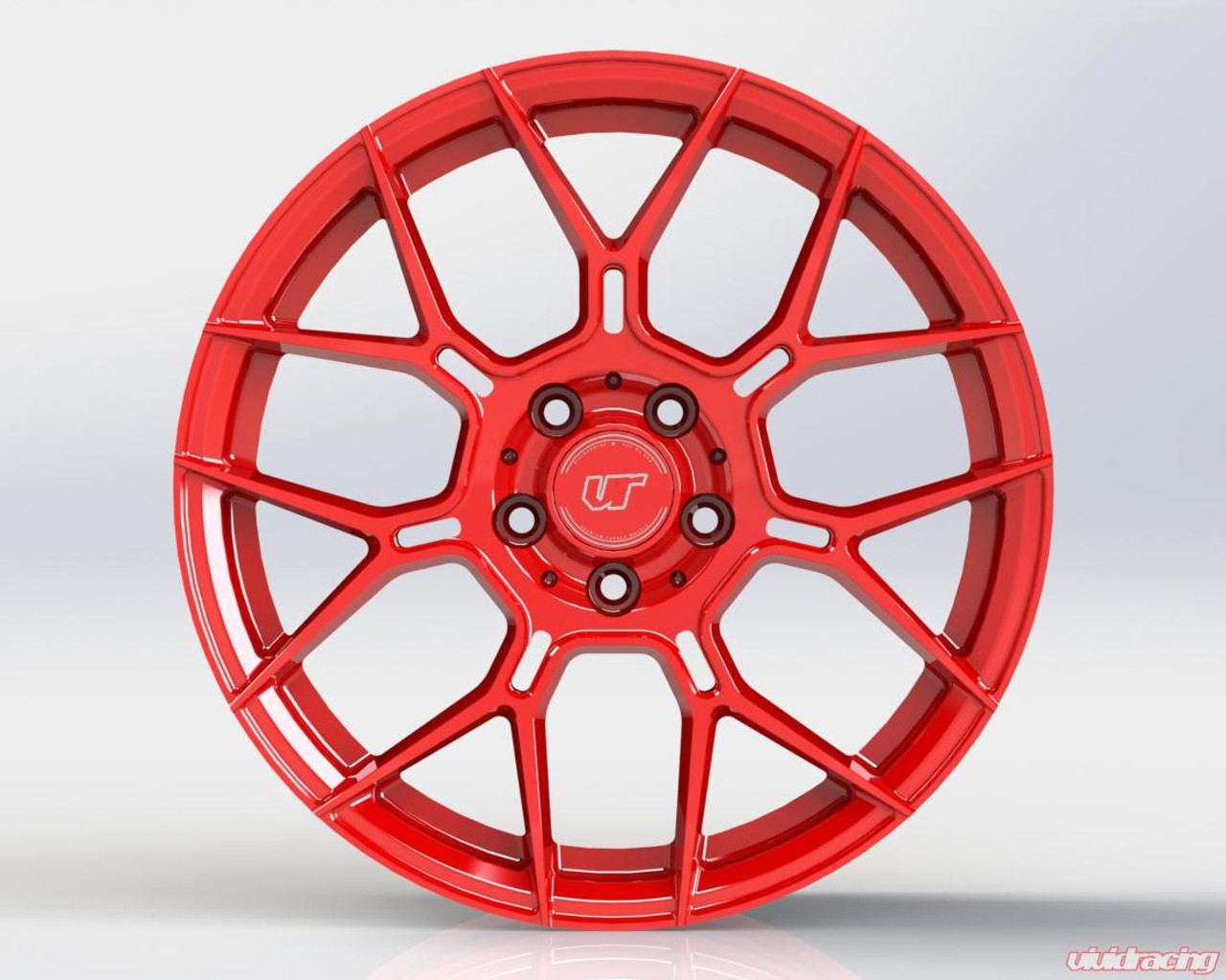 Vivid Racing VR Forged D09 Wheel Package Subaru WRX STI 18x9.5 Gloss Red - VRF-D09-STI-GRD 