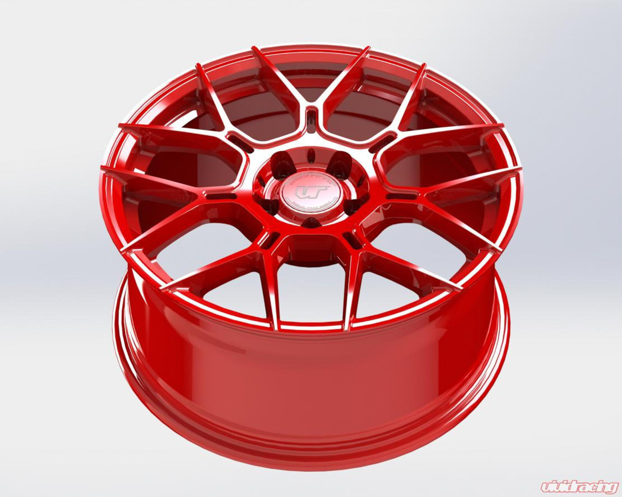 Vivid Racing VR Forged D09 Wheel Package Subaru WRX STI 18x9.5 Gloss Red - VRF-D09-STI-GRD 