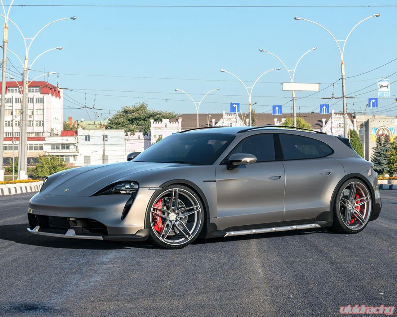 Vivid Racing VR Forged D10 Wheel Package Porsche Taycan 22x10 & 22x11.5 Brushed - VRF-D10-TAY-BRS 