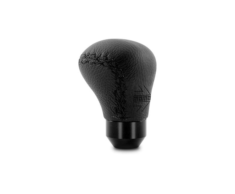 MOMO Momo Anatomico Shift Knob - Black Leather, Black Stitching - ASBK1 