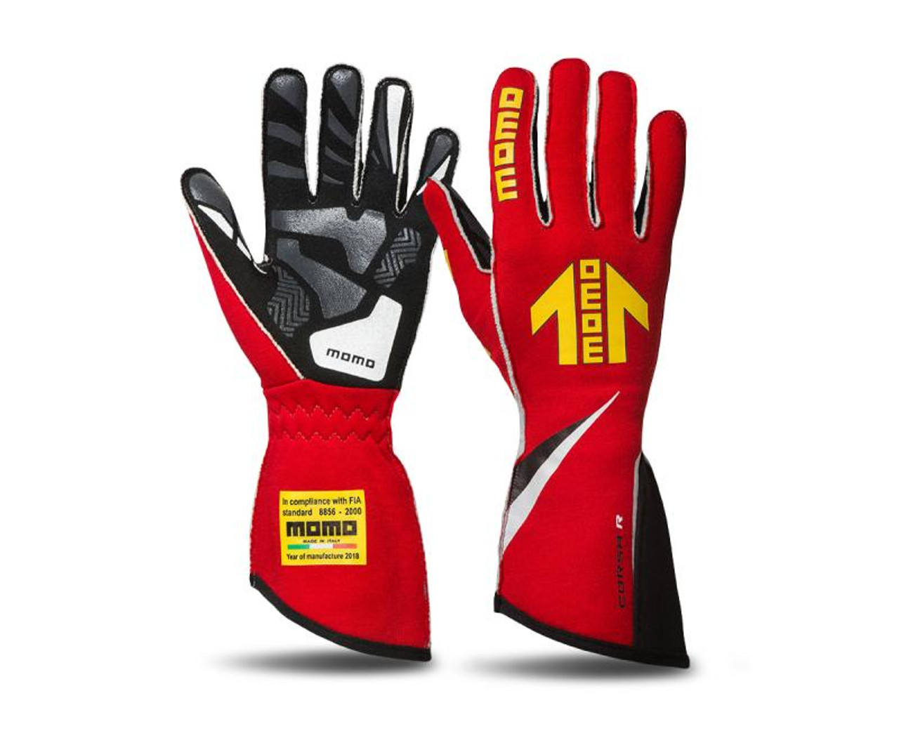 MOMO Momo Corsa R Gloves Size 13 (FIA 8856-2000)-Red - GUCORSARED13 