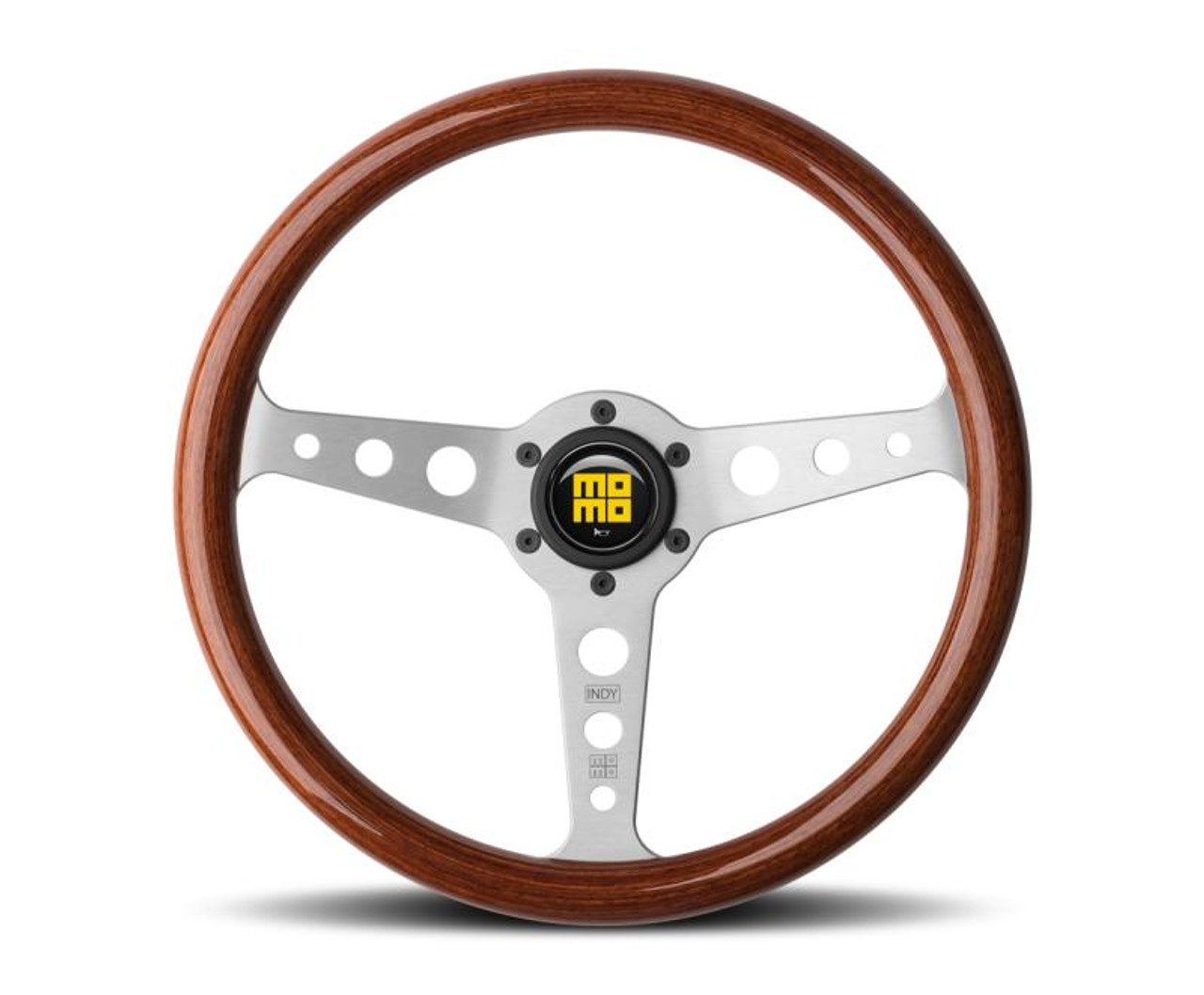 MOMO Momo Indy Steering Wheel 350 mm - Magoany Wood/Brshd Spokes - IND35MA0P 